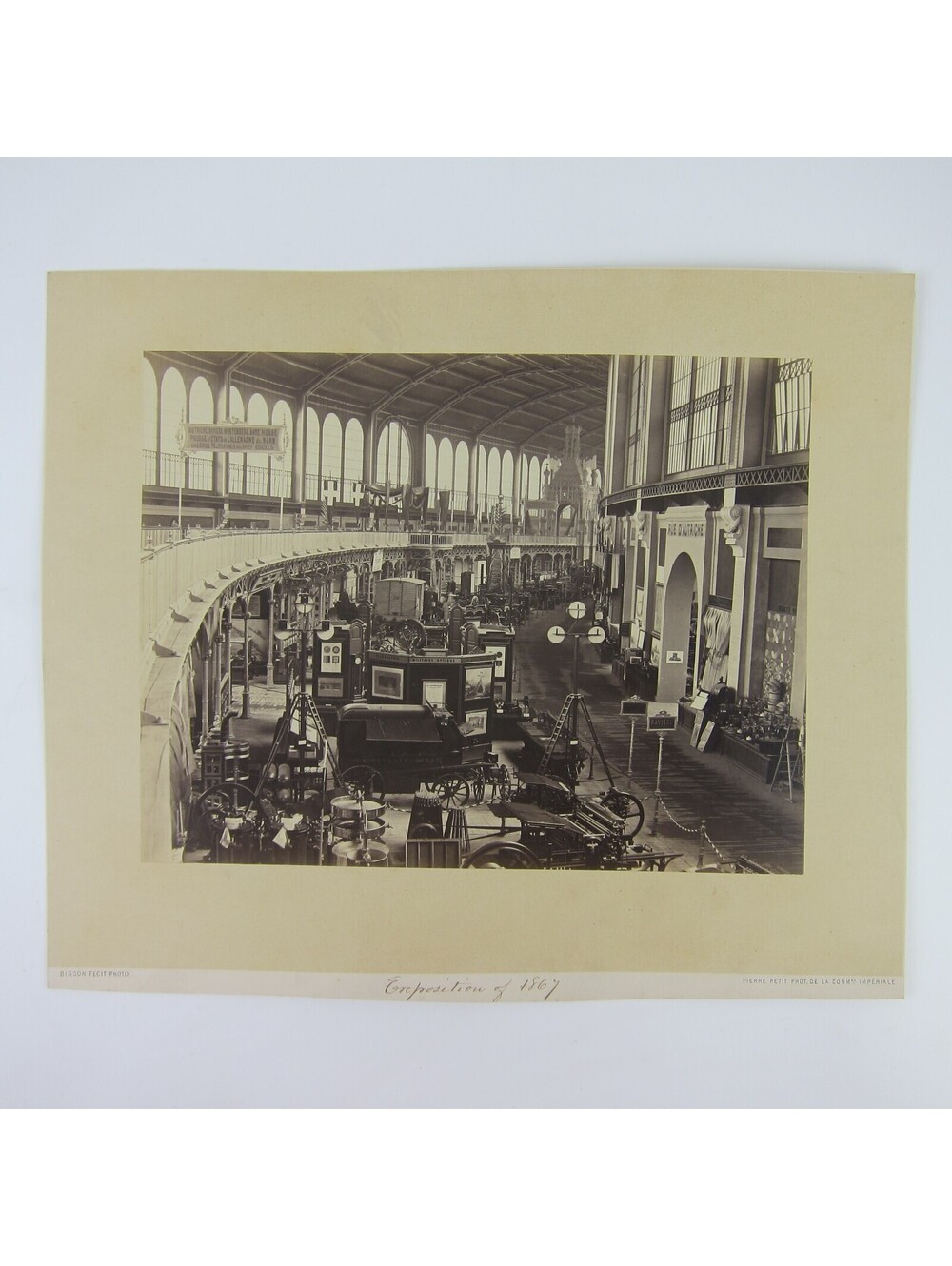 1867 Paris Worlds Fair Photo Print LARGE Austria Arts Section Bisson Antique